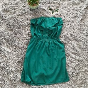 Teal tube top dress